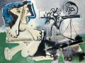 Nude assis et joueur flûte 1967 cubisme Pablo Picasso